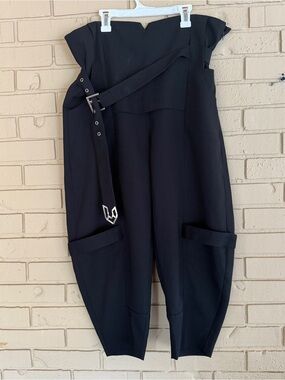 Rosa Cha Womens Black Cropped Balloon Trouser Pants Sz 36 Art To Wear Modern